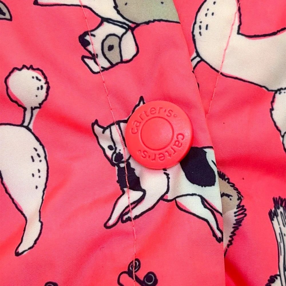 Carter's Pink Doggy 🐕 Patterned Rain Jacket 🧥☔️🌧